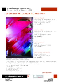 LA COULEUR,DE LA SCIENCE A LA SENSATION